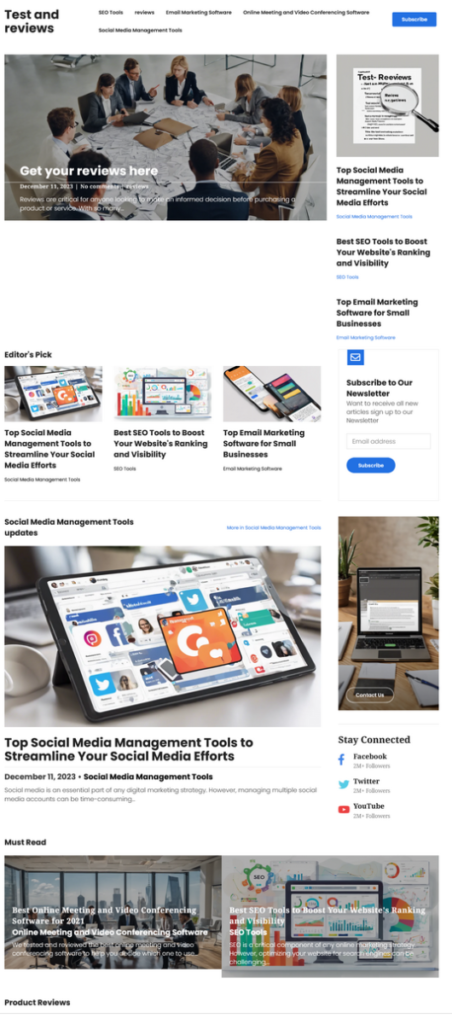 Historical mobile capture of the AI-generated 10Web website from the owner's December 2023 test